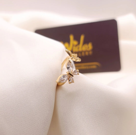 Crystal Butterfly Nose Ring