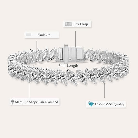 Lab Grown Diamond Tennis Bracelet For Women