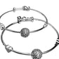 Pair of Adjustable Silver Bracelet Kara for Women