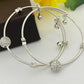 Pair of Adjustable Silver Bracelet Kara for Women